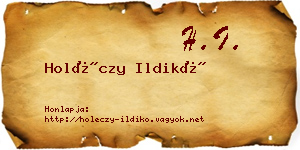 Holéczy Ildikó névjegykártya