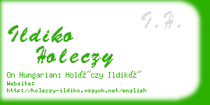 ildiko holeczy business card